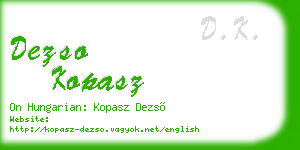dezso kopasz business card